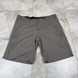 Eddie Bauer Shorts Mens 40 Brown Travex Belted Cargo Hiking Camping Casual